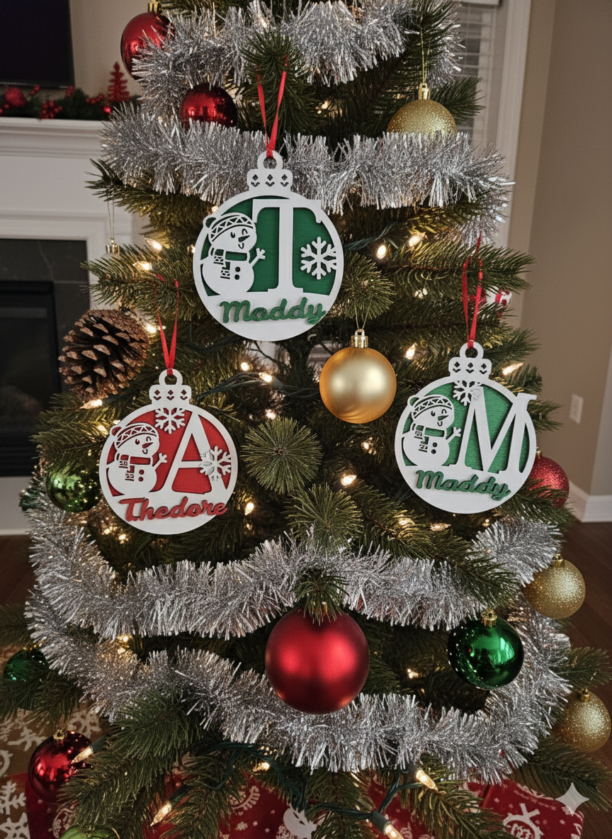 Personalized Christmas Ornaments and Decorations.