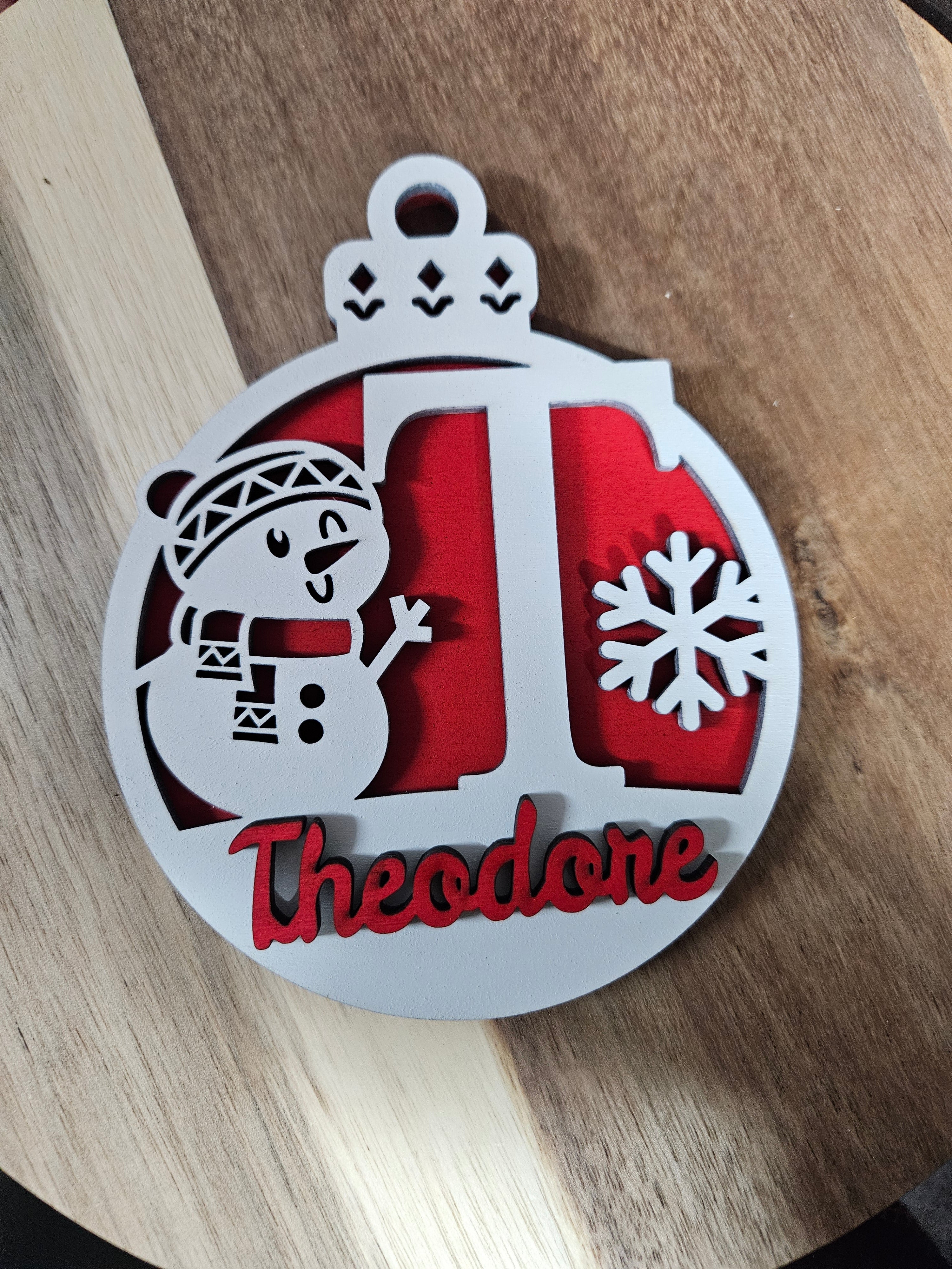 Laser engraved custom ornaments