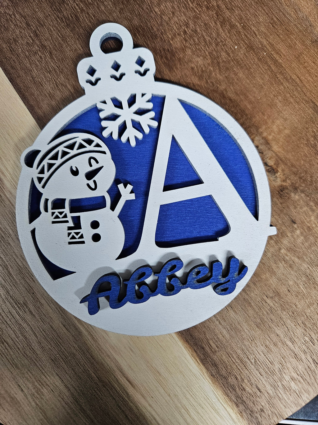 Laser engraved custom ornaments