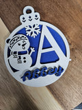 Laser engraved custom ornaments