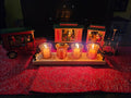 Beautiful hardwood tea lights and coasters'